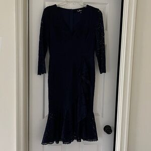 Lulu's Navy Lace Midi Dress